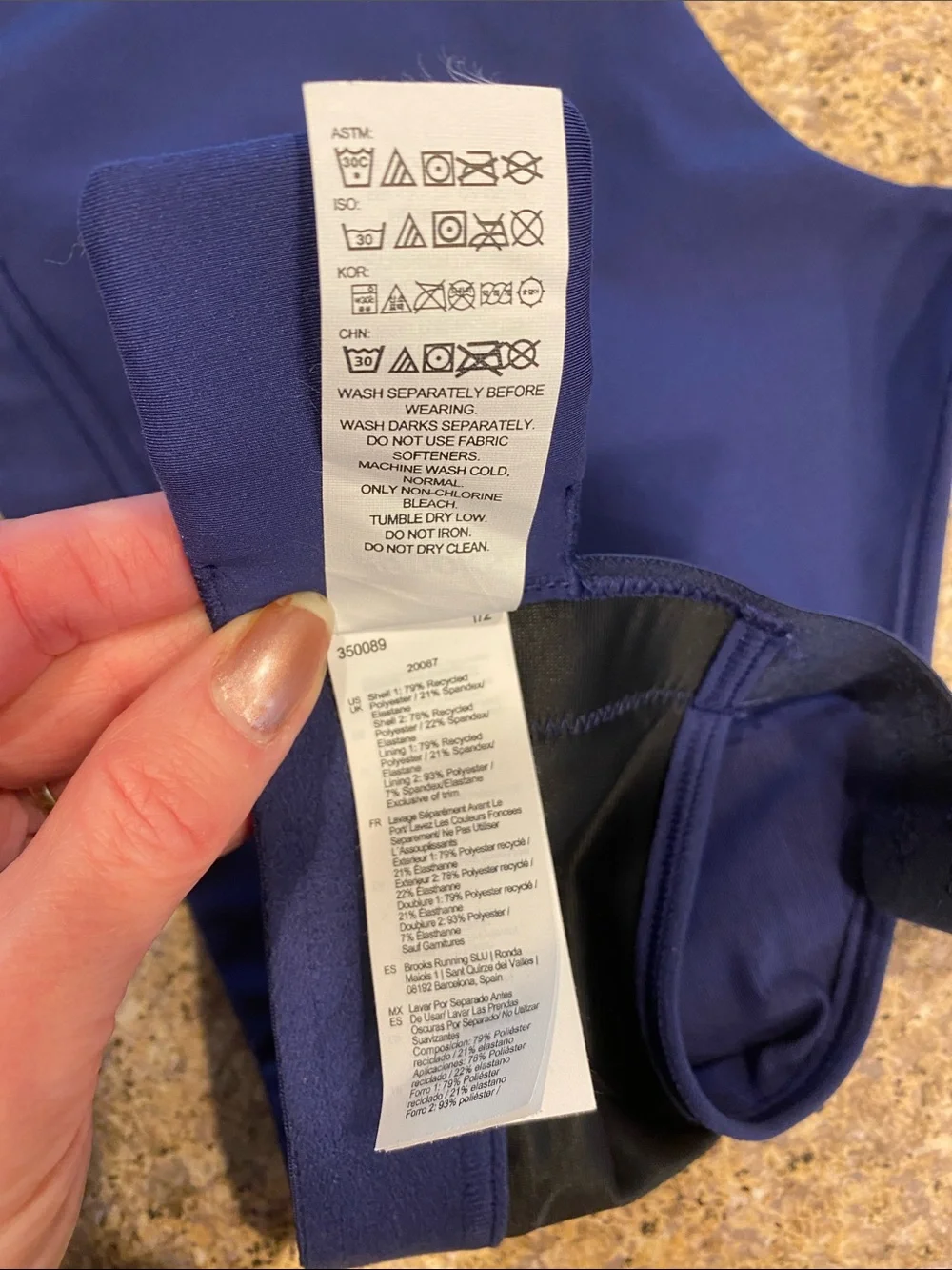 Brooks Sports Bra 34DD Style 350089 MUSTY SMELL